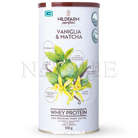 Wildfarm superfood - Whey Protein - vaniglia e matcha - 510 g | Energy | Erboristeria Natsabe: online selling