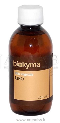 Biokyma - Olio Vegetale - Olio di Lino - 200 ml | Oli vegetali di base |  Erboristeria Natsabe: vendita online | erbe officinali, tisane, integratori