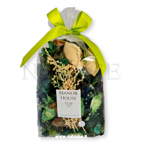 Manor House - Suffolk - Pot pourri Profumato - Lime Cedarwood and Elderflower - 200g | Pot pourri profumati |  Erboristeria Natsabe: vendita online | erbe officinali, tisane, integratori