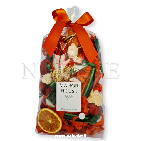 Manor House - Suffolk - Pot pourri Profumato - Cinnamon and Orange - 200 g | Pot pourri profumati |  Erboristeria Natsabe: vendita online | erbe officinali, tisane, integratori